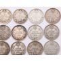 24X Canada 1918 5 cents silver coins 24-coins VG to F+