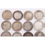 24X Canada 1918 5 cents silver coins 24-coins VG to F+