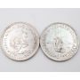 South Africa 1948 and 1952 5 Shillings large silver coins 2-coins both EF