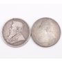 1894 and 1896 South Africa 2-Shillings silver coins 2-coins circulated