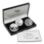 2006-W Silver Eagle 3 coin 20th Anniversary proof set .999 