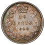 1898 Canada 10 cents obverse T5 PCGS AU53