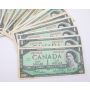 44x 1967 Canada $1 w/serial #s mixed types 44x circulated notes some damaged