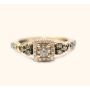 Le Vian 14K yellow gold ring 0.53 carats white & chocolate Diamonds
