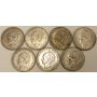 1932-1940 Netherlands 2 1/2 Gulden 7 Silver Coins