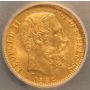 1882 Belgium 20 Franc Gold 