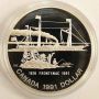 1991 Canada The Steamer Frontenac Proof Silver Dollar