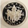 1994 Canada RCMP Dog Sled Proof Silver Dollar