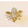 18 Karat Gold Diamond Bee Brooch