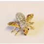 18 Karat Gold Diamond Bee Brooch