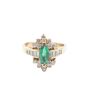 1.16ct Emerald 0.94cts Diamonds 14k yg ring 7.4 grams Size-9.5 