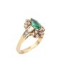 1.16ct Emerald 0.94cts Diamonds 14k yg ring 7.4 grams Size-9.5 