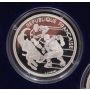 1992 Albertville winter Olympics 9-Silver coins with Medallion & box Gem Proof