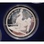 1992 Albertville winter Olympics 9-Silver coins with Medallion & box Gem Proof