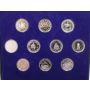 1971-1980 Canada 18-coin complete Silver and nickel dollar set Choice condition