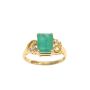 Ladies 14k Yellow Gold Emerald Diamond Ring