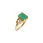 Ladies 14k Yellow Gold Emerald Diamond Ring