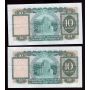 2x 1977 Hong Kong HSBC $10 TEN DOLLARS consecutive 