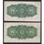 1900 and 1923 Canada 25 cent banknotes both nice  VF25
