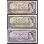 1954 Bank of Canada $1 $2 $5 $10 $20 $50 6-note set 