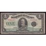 1923 Canada $1 dollar banknote Fine+ F15