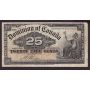 1900 Dominion of Canada 25 Cents shinplaster