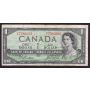 1954 Canada $1 devils face banknote Beattie Coyne M/A7583082 F/VF 