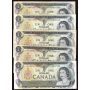 10x 1973 Canada $1 dollar replacement notes VG-AU