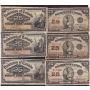 12X 1900 & 1923 Dominion of Canada 25 Cents shinplasters 