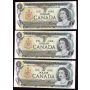 3x 1973 Canada $1 dollar replacement notes  UNC63 EPQ