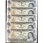 10x 1973 Canada $1 bank notes consecutive CH UNC65 EPQ