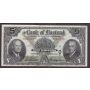 1942 Bank of Montreal $5 banknote SN 047338 nice almost EF a/EF
