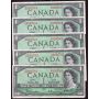 10x 1954 Canada $1 dollar bank notes consecutive AU55+ EPQ