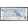 1986 Bank of Canada $5 Banknote Crow Bouey