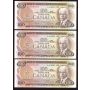 3X 1975 Canada $100 Hundred Dollar consecutive notes  AU58+