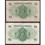 4x Hong Kong $1 ONE DOLLAR banknotes
