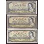 13x 1954 Canada $20 banknotes $260. face value 13-circulated notes 