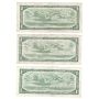 3x 1954 Bank of Canada $1 replacement notes 