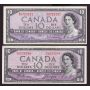 1954 Bank of Canada devils face $10 and modified $10 banknote
