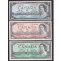 1954 Bank of Canada banknote set $1 $2 $5 $10 $20 and $50 VF-EF+