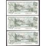 6X 1979 Canada $20 consecutive notes UNC63