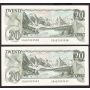4x 1979 Bank of Canada $20 consecutive notes Lawson 