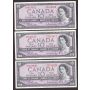 6x 1954 Bank of Canada $10 banknotes Choice AU55 or better