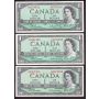 16x 1954 Canada $1 notes Beattie Rasminsky 16-different prefix UNC to CH UNC