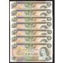 7x 1979 Canada $20 consecutive notes Lawson Choice UNC63+