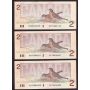 8x 1986 Canada $2 Thiessen Crow AUR AUS AUU AUY AUZ  8-banknotes UNC+