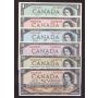 1954 Canada bank note set $1 $2 $5 $10 $20 $50  6-notes EF/AU or better