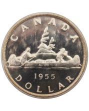 1955 Arnprior Canada silver dollar 1.5 water lines Choice GEM prooflike