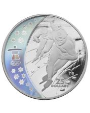 2009 Canada $25 Speed Skating Olympic Sterling Silver Hologram 