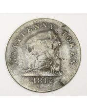 LC-48B1 imitation Tiffin token lower Canada 1812 half penny 